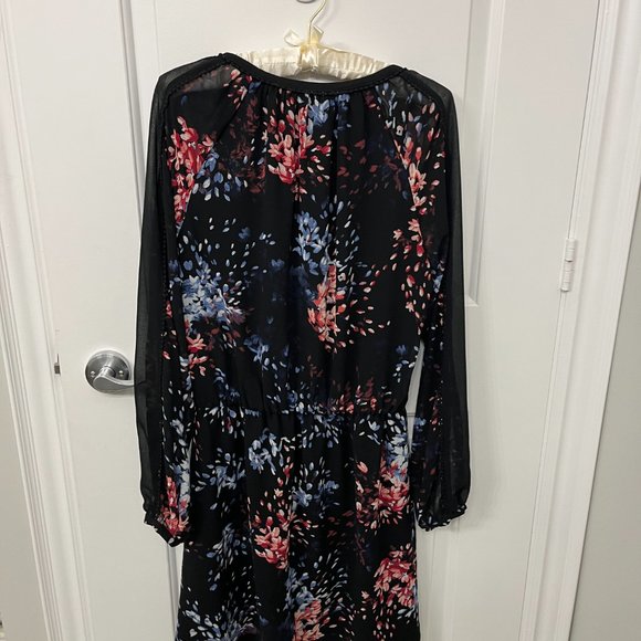 Long-Sleeve Floral Print Dress - Picture 3 of 4